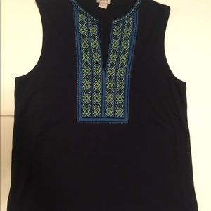 J. Crew embroidered tank